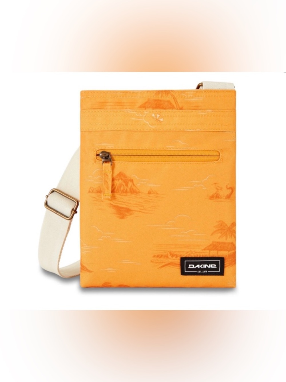 Dakine Orange Oceanfront Jive Crossbody Bag with Cream Strap